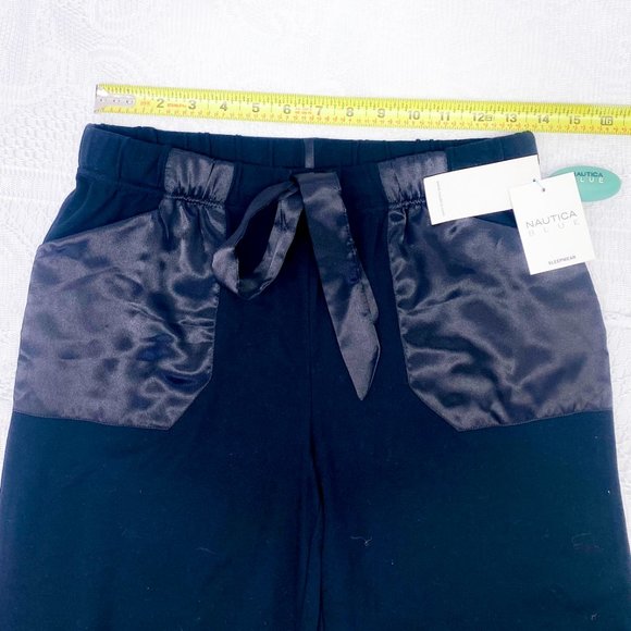 NEW Women's Satin PJ Pants Nautica Blue Brand Sleepwear DrawString Sweatpants - Picture 11 of 11